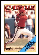 Jack Clark 1988 Topps #100 Cardinals MLB READ FREE SHIPPING AutographDen