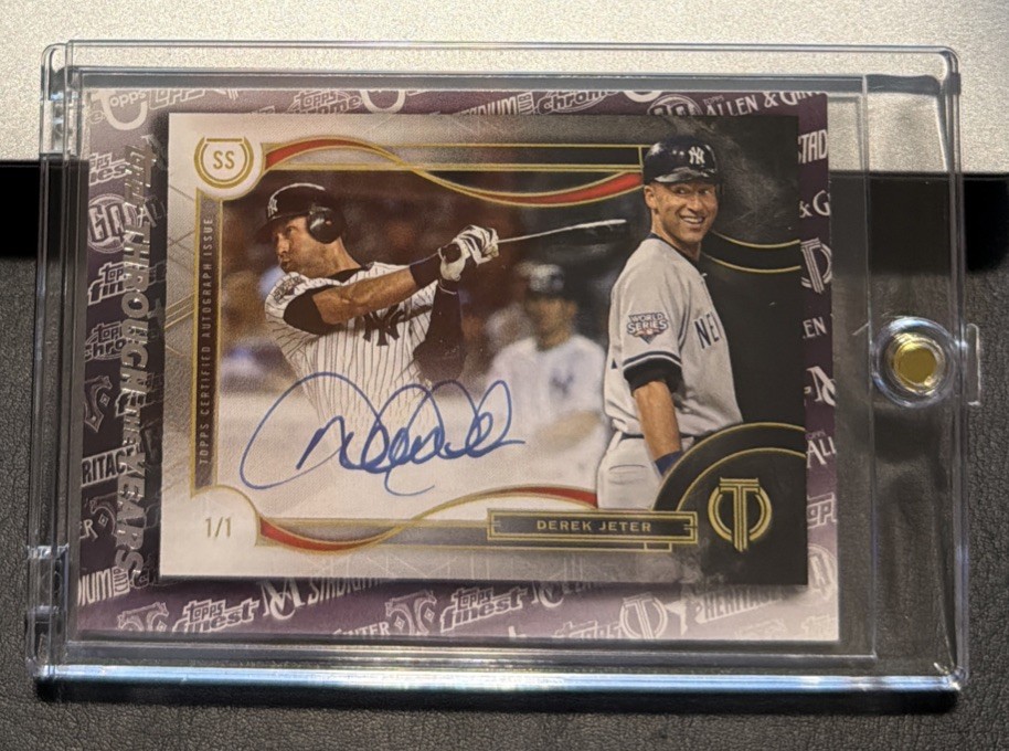 Derek Jeter 2021 Topps Through The Years 1/1 Auto Reprint #TTY-21 Yankees