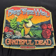 Grateful Dead Fare Thee Well 50th Anniversary 2015 T Shirt Black Size Large-mint