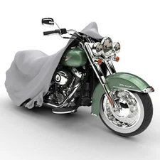 Budge StormBlock Motorcycle Cover – Waterproof Outdoor Gray, 96x44x44 in