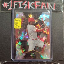 Jo ADELL ⚾ 2022 Panini Select #157 Premier Cracked Ice Prizm #ED 5/25 SSP Angels