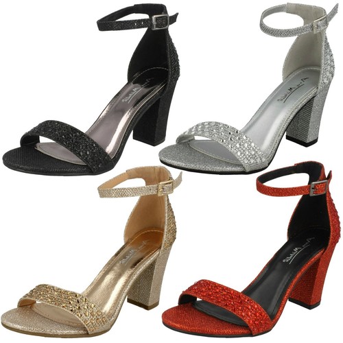 Scarpe Eleganti Da Donna Rosse Con Tacco Alto E Glitter Moda Formale 53876 106017