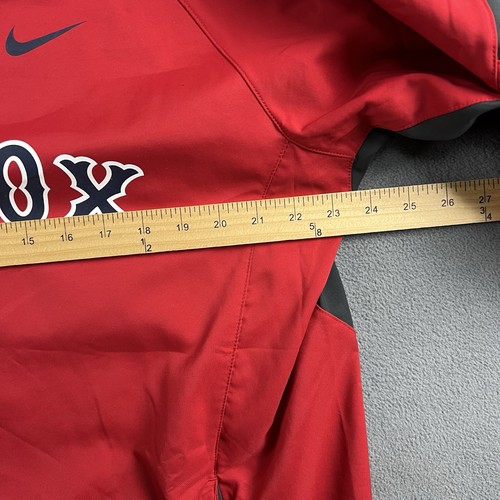 Giacca Nike uomo grande Boston Red Sox 1/4 zip pullover ricamato giacca a vento - Foto 10 di 11