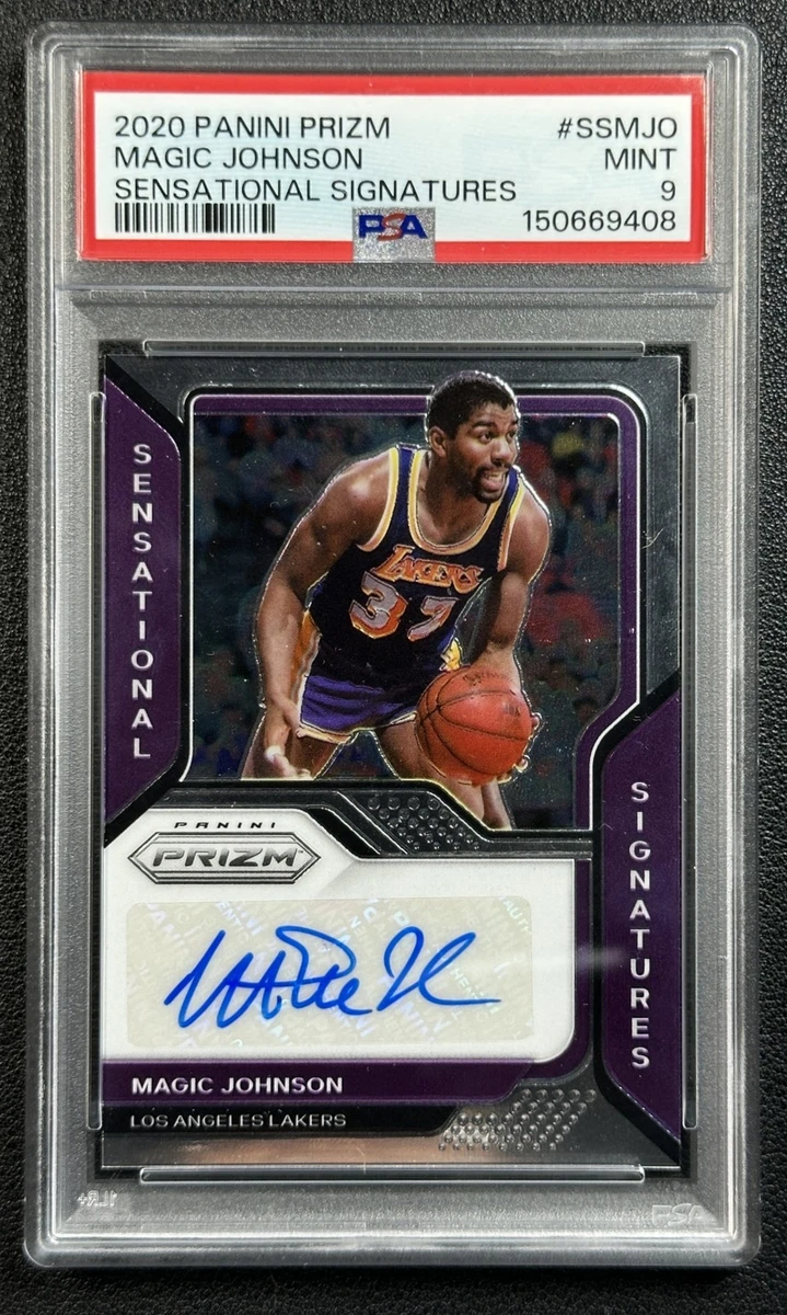 Panini Magic Johnson Basketball Autographed Sports Trading Cards