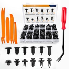 240PCS Car Bumper Retainer Clip Set 12 Popular Sizes with 5 Fastener Removers