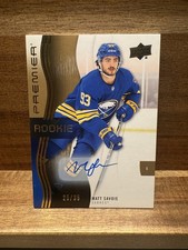 2023-24 UD Premier #110 Matt Savoie Rookie Gold Auto /35 Buffalo Sabres