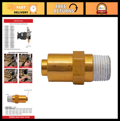 #ad Thermal Relief Valve for Gas Pressure Washer Pumps Durable High Performance G $39.99