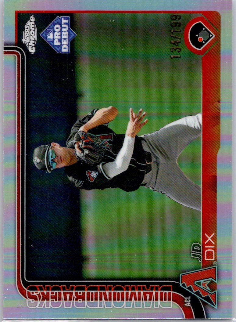 2025 Topps Pro Debut Chrome Refractor #PDC-6 JD Dix #/199 ACL Diamondbacks