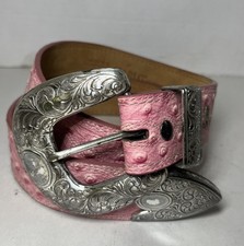 Women  s Ariat Full Grain Leather Belt 30 Small With Silver Buckle