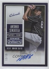 2015 Panini Contenders Prospect Playoff Ticket 11/15 Antonio Senzatela Auto 0b5