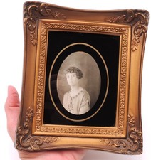 Vintage Ornate Gold Photo Picture Frame Baroque Rococo Matte Plastic Resin USA