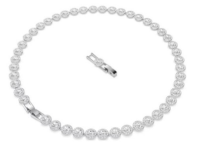 Swarovski Una Angelic necklace Round cut, Medium, White, Rhodium plated