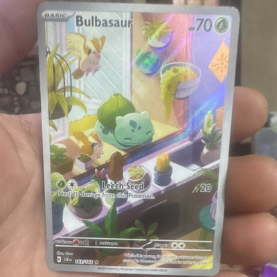 Pokemon TCG Bulbasaur 143/142 Sv07 Stellar Crown IR Holo ENG 70HP