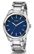 Guess Men's Quartz Blue Dial Silver Tone Watch GW0626G1