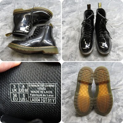 Dr. Martens Black Leather Industrial Lace-Up Boots with Yellow Stitching- Unisex Dr. Martens | Shoes | Dr Martens Black Leather Laceup Boots  main image 2