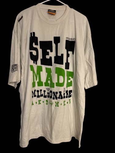 T-shirt milionaria vintage Akademiks XXXL self made 100% cotone made in Pakistan