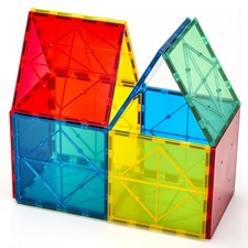 Gemmicc 12 PCS Large Magnetic Tiles,Jumbo Magnet Base Plates,STEM Magnetic