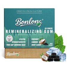 Remineralizing Gum, Gum with 55 Count Pack of 1 , Black Green