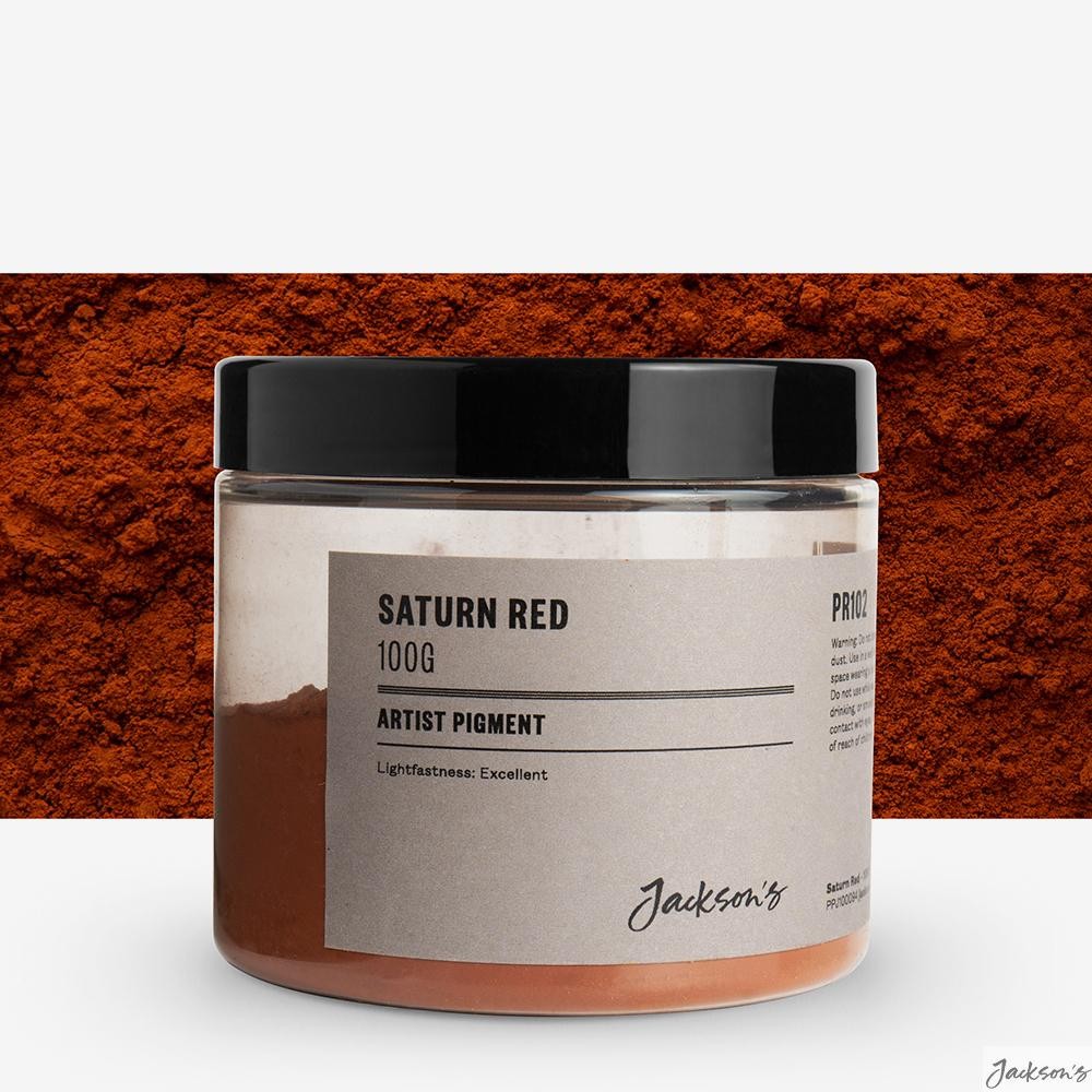 Jackson's : Artist Pigment : Saturn Red PR102 : 100g (in 200ml Jar) : Tub of ...