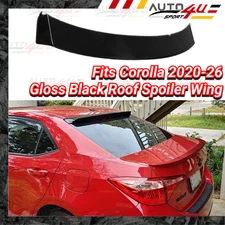 Fits Toyota Corolla 2020-2026 4 Door Sedan Painted Gloss Black Roof Spoiler Wing