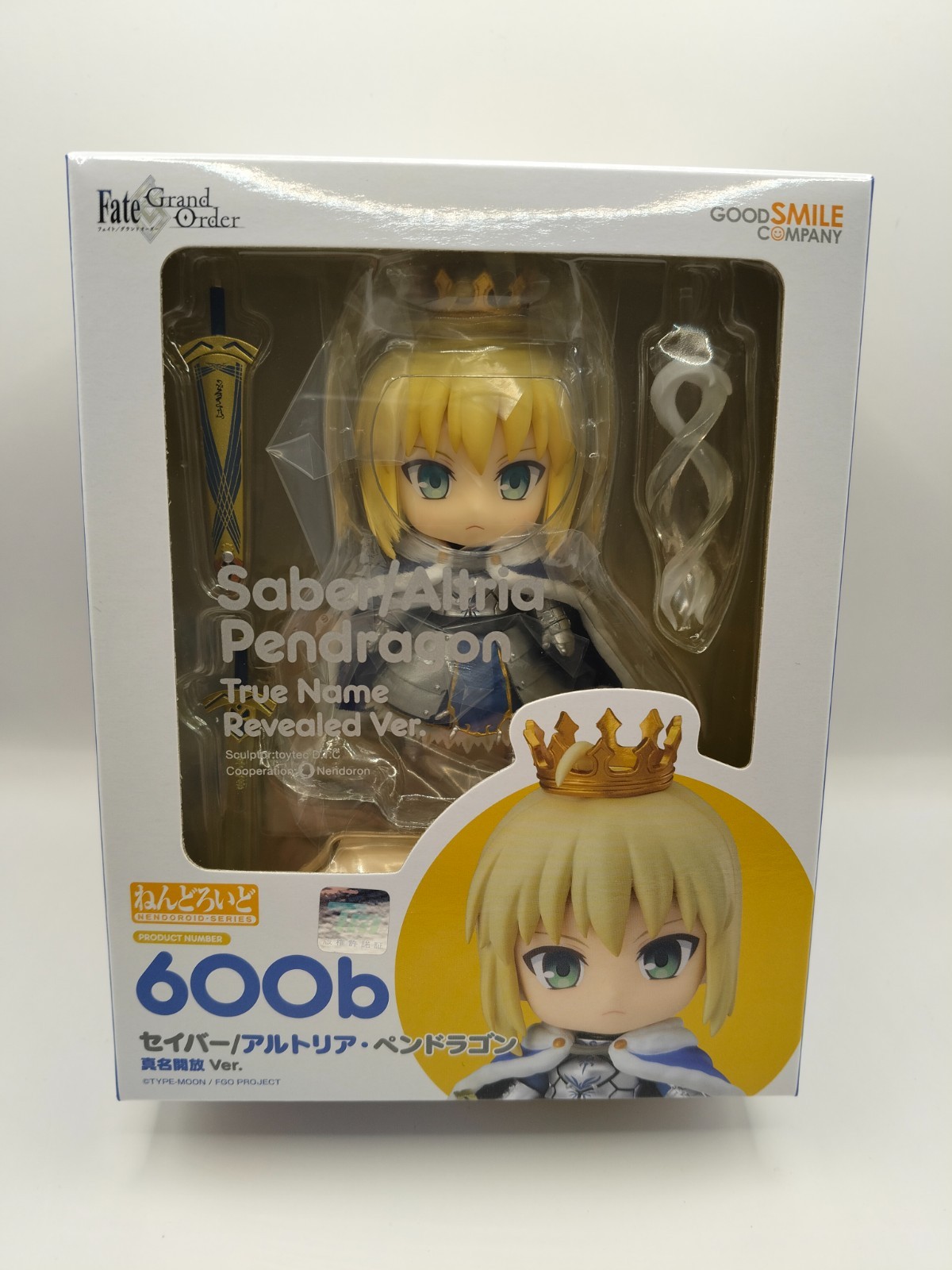 FATE/GRAND ORDER ALTRIA PENDRAGON SABER TRUE NAME REVEALED NENDOROID 600B FIGURE