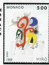Monaco No 1909 ** MNH Paintings Jean Miro Year 1993