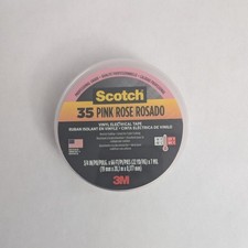 Electrical Tape- 3/4 in x 66 ft. -Pink-3M 35 Scotch Vinyl Color Coding- 1 Pack 