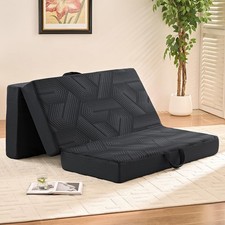 Trifold Mattress, 6 Inch Memory Foam Tri-Fold Mattress Twin Size, Foldable Ma...