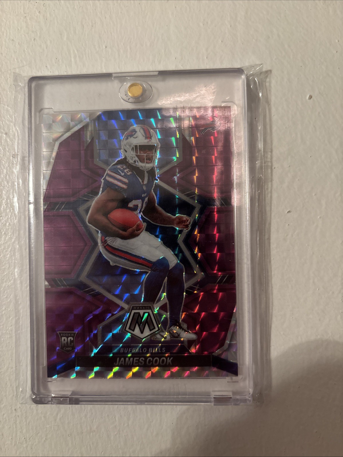 2022 Panini Mosaic - Rookies James Cook #309 Camo Pink Mosaic Prizm (RC)