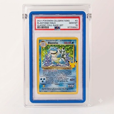 PSA Graded Card Acrylic Magnetic Display Case For Graded Guard Bumpers Installed