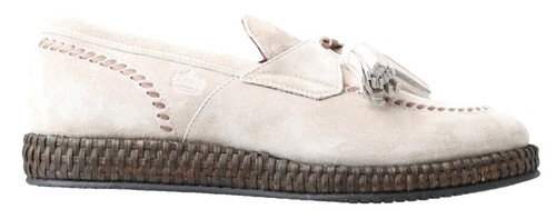 Dolce & Gabbana Beige Sequin Embroidery Dress Loafers Men display picture 2