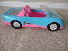 Vintage Tim Mee Toys Convertible Barbie Pink Blue Corvette Car 20 Inch
