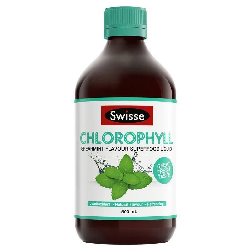 2 x Swisse Ultiboost clorofila sabor menta verde superalimento líquido 500 ml = 1 L Foto 2 de 4