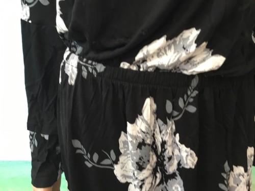 LASCANA Black floral print maxi beach dress UK 14 NWT DEFECT/Damage RRP £58 - Picture 9 of 20