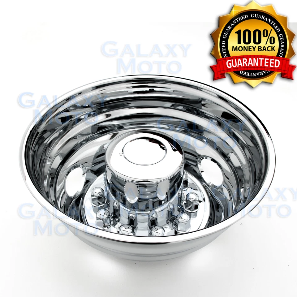 05-17 Ford F450+F550 DOBLEMENTE Cromo 19.5" 10 Tacos Rueda Simulador Cubierta Perno Foto 3 de 4