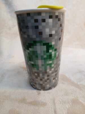 Starbucks Rodarte Pixel Double Wall Ceramic Travel Tumbler 12 Oz 2012 