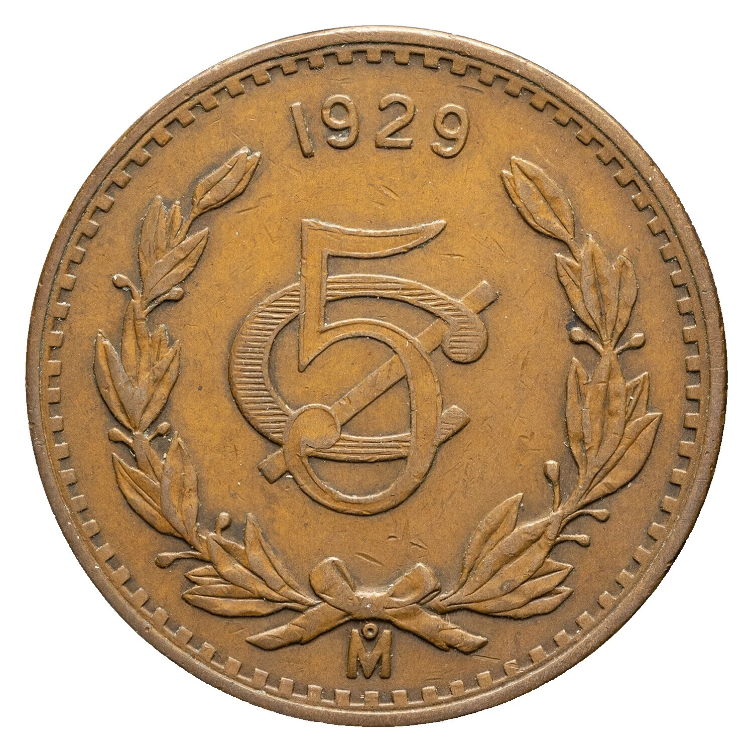 Bronze 1929 Year Mexican Coins