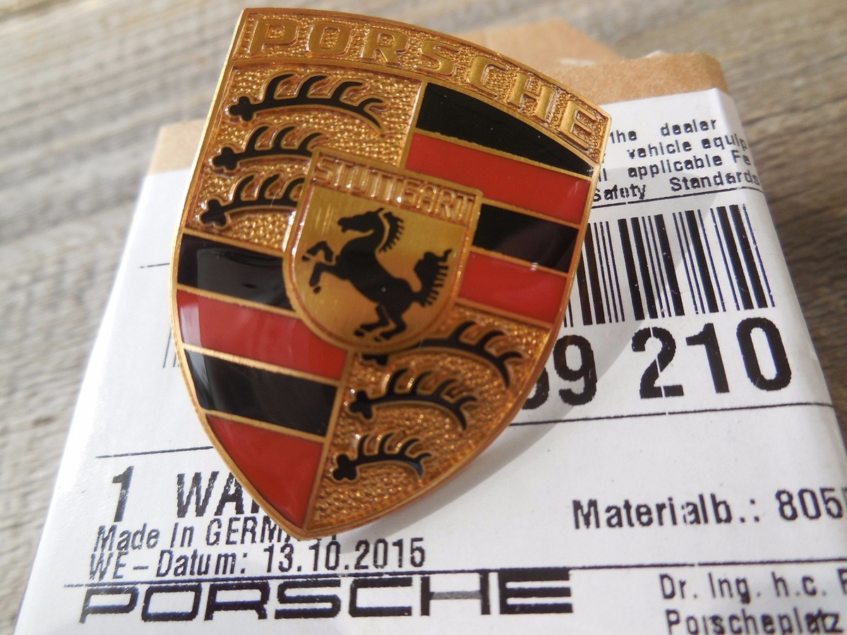 Porsche 356 B / C / SC Hood Emblem [Hood Handle Crest] GENUINE