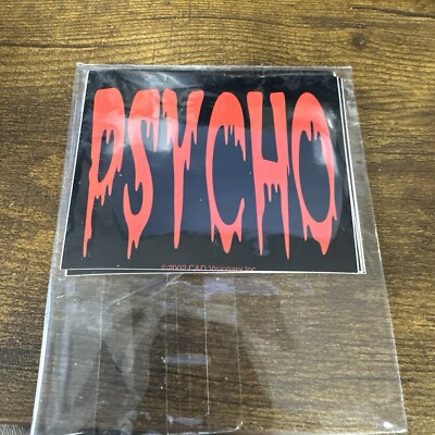 Psycho Text Sticker Psycho 2.25