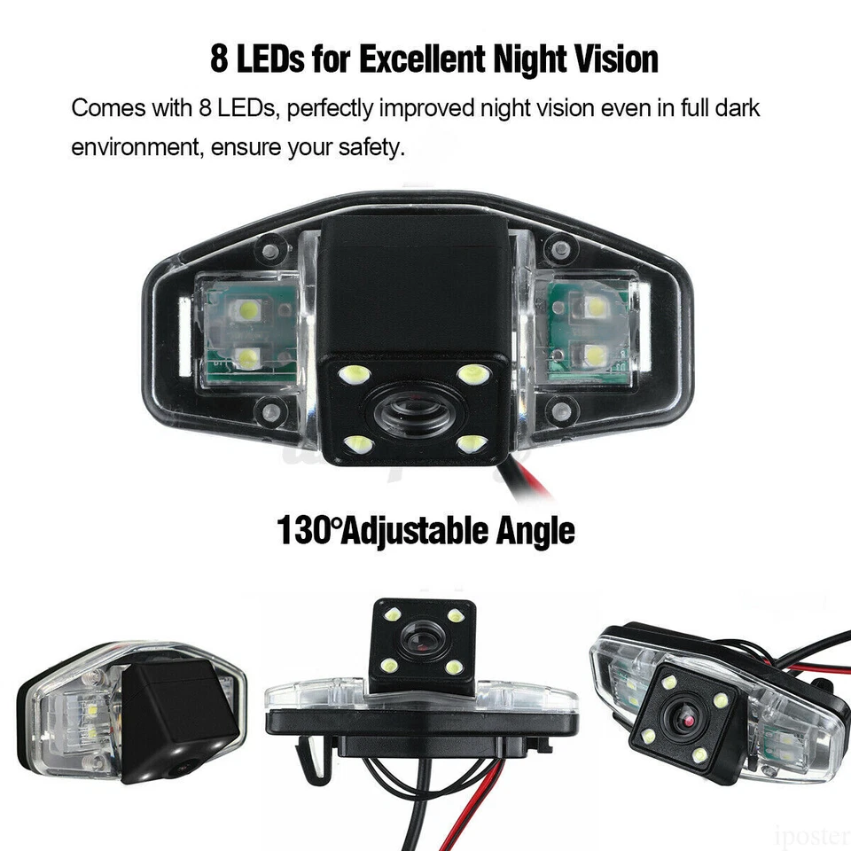 Car Rear View Mirror 4.3" Monitor + IR Backup Camera For Honda Accord Pilot Kit - Image 4 of 4