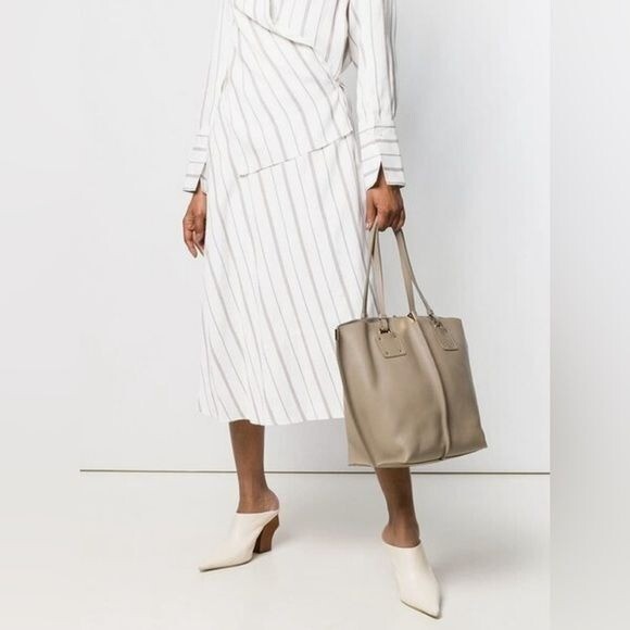 CHLOÉ Vick Motty Gray Leather Medium Tote | eBay