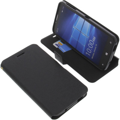 Tasche für Alcatel One Touch Idol 4 Pro Book-Style Schutz Hülle Buch Schwarz