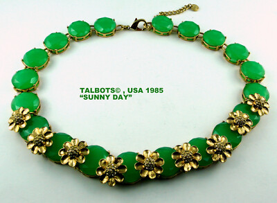 STATEMENT COLLIER , ''SUNNY DAYS'' ,GEMARKT TALBOTS , USA 1985