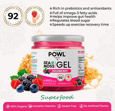 Organic Wildcrafted Irish Sea Moss Gel - Natural Superfood - WildBerry Flavor