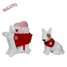 Target Spritz Valentine?s Day Ceramic Cart & Bullseye Dog Set Of 2 NEW 2025