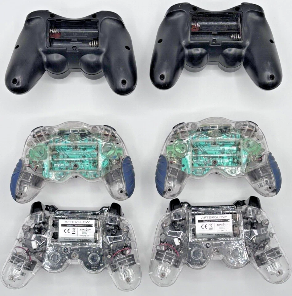 Lot of 6 Pelican, Intec, Afterglow, Wireless Controllers PS3 No Dongles UNTESTED - Image 2 of 2