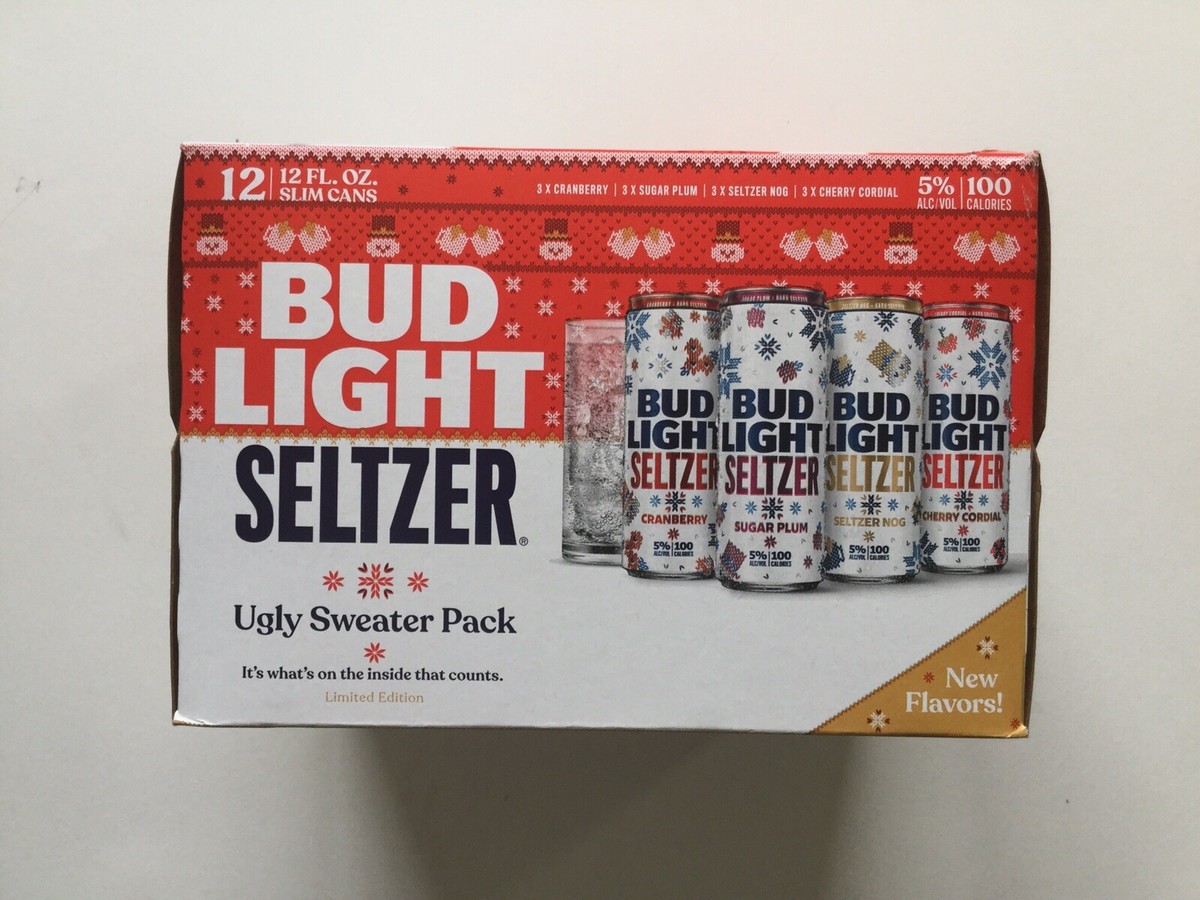 Bud Light Hard Selzer Ugly Sweater Pack Limitted Edition Holiday