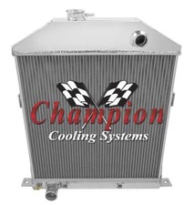 Sz Champion 4 Row Radiator Ford Configuration For 1942 - 1948 Mercury Coupe 29a Sz Champion 4 Row Radiator Ford Configuration For 1942 - 1948 Mercury Coupe 29a