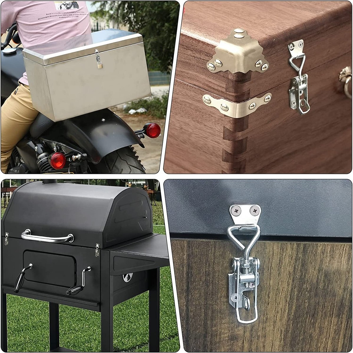 12 Pz Toolbox Chest Case Lockable Fastening Toggle Latch W Catch Plate - Foto 6