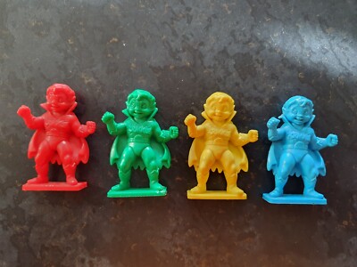 4 CRACKLE FIGUREN - Kelloggs Rice Krispies - Super Hero Action - Müsli - 1989